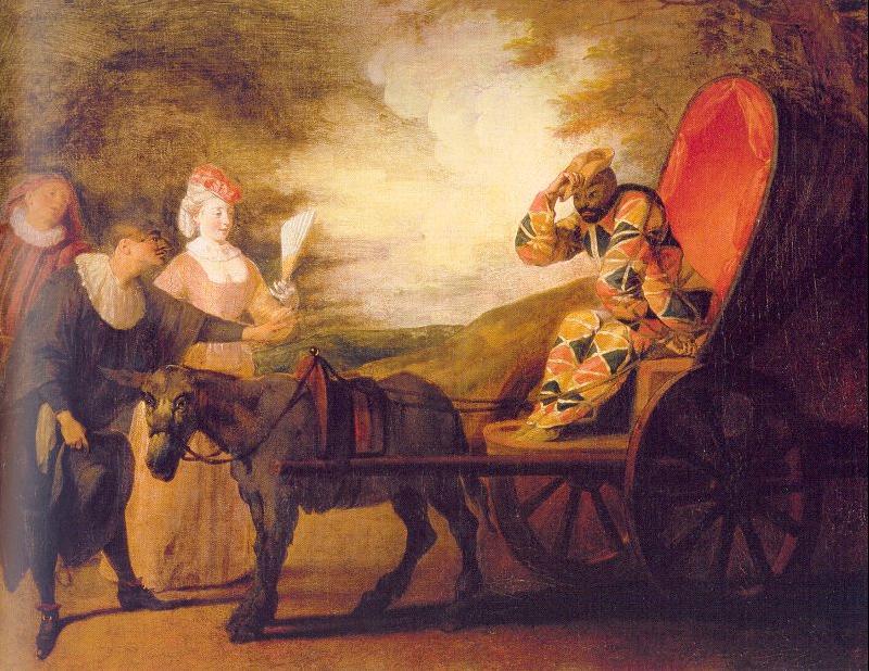 WATTEAU, Antoine Harlequin, Emperor on the Moon